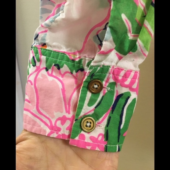 LILLY PULITZER TARGET NOSEY POSEY BUTTON DOWN S - Picture 6 of 10